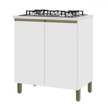 Imagem de Armário de Cozinha para Cooktop 80 Cm 2 Portas Branco - Indékes