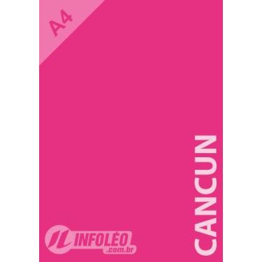 Imagem de Papel Color Plus A4 180 gramas Cancun (Rosa Pink), 10 Folhas