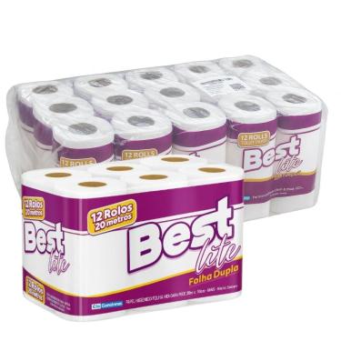 Imagem de Fardo Papel Higênico Best Lite Folha Dupla Total 96 Rolos