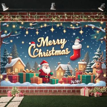 Imagem de Faixa de Natal para eventos de inverno, tema de boneco de neve, cenário de férias para festas, decoração sazonal