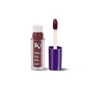 Imagem de KV MAKEUP Batom Líquido Matte Comfort, Tawny, Longa Duração, 5,5ml