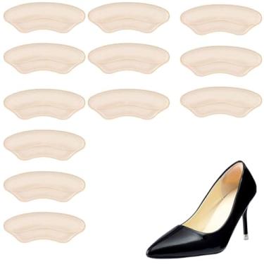 Imagem de Protetores de calcanhar de gel para fascite plantar, alívio da dor para homens e mulheres, Damasco pálido, 6-Pack