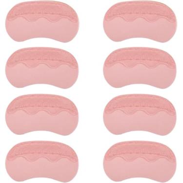 Imagem de 4 pares de almofadas antiderrapantes no calcanhar, inserções de enchimento de sapatos para sapatos soltos, parte traseira autoadesiva, protetores de calcanhar, almofada melhorada no ajuste e conforto