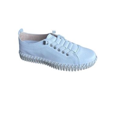 Imagem de Tenis Feminino Bottero Twister 100% Couro Calce Fácil, Branco, 39