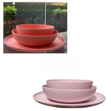 Imagem de ogo de 3 Pratos Resistente Linha Colours – Variedade de Cores, Livre de BPA e Uso no Micro-ondas | Prato Raso, Fundo e Bowl Modernos(Kit 2 jogos de pratos/2Blu/2Yo)