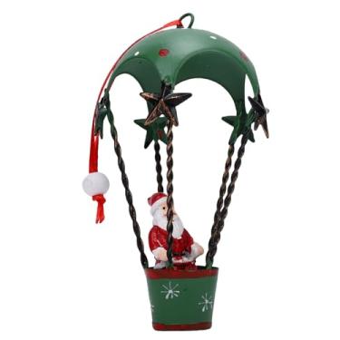 Imagem de Generic Ornamento de Suspensão de Papai, Decoração de árvore de Natal de Ferro Vintage, Espírito de Férias Delicioso para Mesa, Prateleira, Lareira, Estante (Pára-quedas)