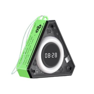 Imagem de Cljlixcy Luz noturna USB recarregável portátil, lâmpada de mesa de leitura LED, luz noturna com sensor de toque para quartos de bebês e salas de estudo de estudantes (verde com relógio)