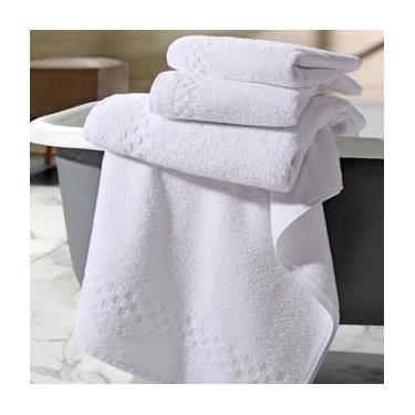 Imagem de Toalha de Banho Gigante 90% Algodão Super Macia e Absorvente – Ideal para Hotel Pousada e Uso Diário (Branca)