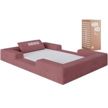 Imagem de Cama Montessoriana Berço Ninho 100% Espuma Boucle Rosa Keiko - Keiko C