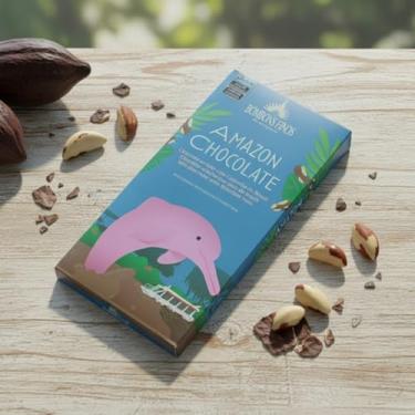 Imagem de Tablete Chocolate Bombons Fino C/Castanha Da Amazônia 100g