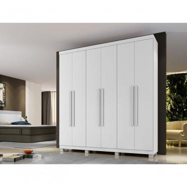 Imagem de Roupeiro Milão 6 Portas 3 Gavetas Benetil Branco