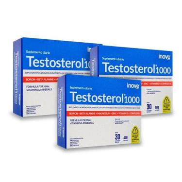 Imagem de 3x testosterol 1000 inove nutrition 30 cps, Suplemento VitamínIco