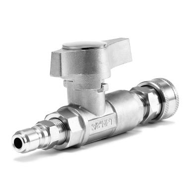 Imagem de TasuoX Lavadora de pressão de válvula esférica, kit de válvula esférica de conexão rápida de 3/20.3 cm, válvula de desligamento de alta pressão para mangueira de lavadora, 5000 psi, aço inoxidável