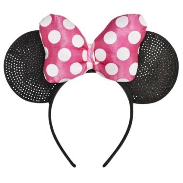 Imagem de Minnie Mouse Forever Deluxe Headband - 9 1/2" x 8" (Pack of 1) - Adorable & Stylish Disney Accessory - Perfect for Parties, Gifts, & Fans