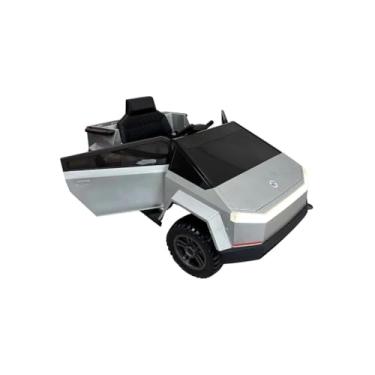 Imagem de Super Truck Carro Elétrico Infantil Futurista 12V, Cinza, com Controle Remoto, Bluetooth, Luzes LED, Bateria Recarregável, 113x55x62cm, para Crianças 3-8 Anos