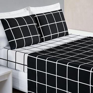 Imagem de Jogo De Lençol Solteiro Square 3 Peças Preto