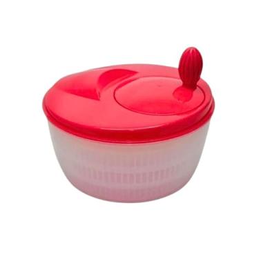 Imagem de Centrífuga para Salada 4L - Secador Manual de Verduras para uma Salada Perfeita e Crocante(Vermelho)