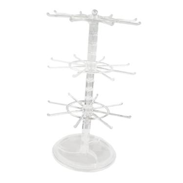 Imagem de YIJU Suporte para Chaveiros, Porta-joias, 3 Camadas, Faça Você Mesmo, Elegante, Organizador de Pulseiras para Pendurar, para Mesa, Penteadeira, Claro