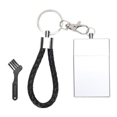 Imagem de HEEPDD Suporte para Chaveiro, Tubo de Armazenamento de Metal para Chaveiro, Mini Recipiente Hermético de Alumínio, Estojo Portátil à Prova de água para Viagens de Acampamento Ao Ar (Prata)