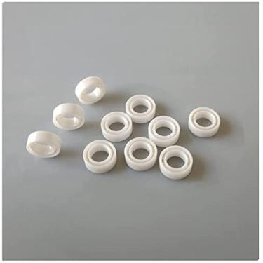 Imagem de 10 peças MR63 Rolamento de cerâmica completo 3 x 6 x 2,5 mm ABEC-9 Rolamento de zircônia de cerâmica Zro2 completo para molinete de pesca