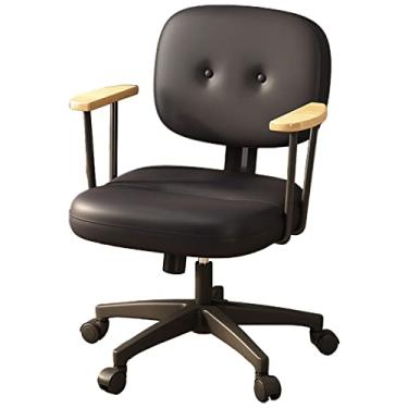 Imagem de Cadeira de escritório em casa, cadeira ergonômica para computador com apoios de braços, altura ajustável, para sala de estar, maquiagem, estudos