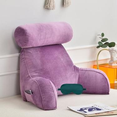 Imagem de Almofada de leitura, almofada de suporte lombar para adultos, suporte para as costas para sentar na cama, almofada de descanso de encosto, travesseiro de elevação de perna, travesseiro ergonômico de