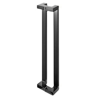 Imagem de Maçaneta moderna de porta de celeiro maçaneta de porta de chuveiro de aço inoxidável, maçaneta grande de vidro deslizante - 60/80/120/150 cm de comprimento, maçaneta push pull montada nos dois lados