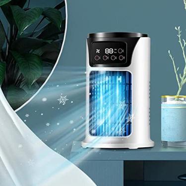 Imagem de YWangQiang Ventoinha de refrigeração portátil para quarto de casa - refrigerador A-ir dormitório doméstico, ventilador elétrico oscilante de mesa de estudante, vento pequeno, escritório grande