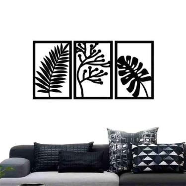 Imagem de Quadro Decorativo Folhas Abstratos Vazado - Mdf 3Mm 003 - Decoarts