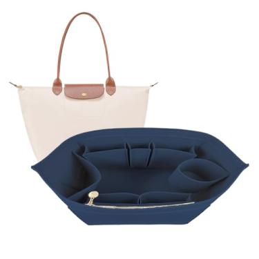 Imagem de Lckaey Organizador de feltro para bolsa feminina Longchamp Le Pliage 1012-25Dk azul-M