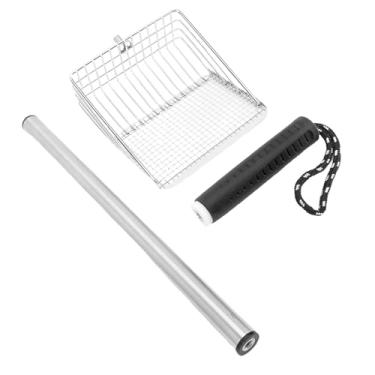 Imagem de KUIDAMOS Pá de Gato de Aço Inoxidável Pá Longa Durável para Fácil Limpeza, Adequada para Donos de Animais de Estimação e Banhistas, Ideal para Tarefas Regulares de Manutenção (Preto)