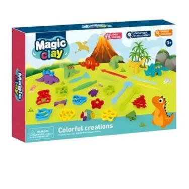 Imagem de Kit Massinha de Modelar Infantil com Ferramentas, Colorido, Plástico, Tesoura, Colher, Amassador, Desenvolvimento Motor, Acima de 3 Anos