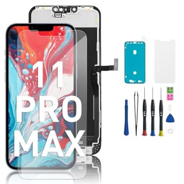 Imagem de EXW Digitalizador de tela LCD Full HD de 6,5 polegadas para iPhone 11 PRO MAX, tela sensível ao toque de qualidade com ferramentas de reparo, vedação e protetor à prova d'água – Compatível com A2161