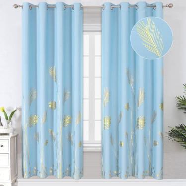 Imagem de Cortinas Blackout Estelar Textiler Azul Cielo 180x183 cm 2 Paneles