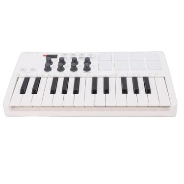 Imagem de Asixxsix Controlador de Teclado Midi de 25 Teclas, Com 8 Pads de Bateria Retroiluminados, 8 Botões, Máquina Portátil de Criação de Batidas para Produção Musical, Arpejador