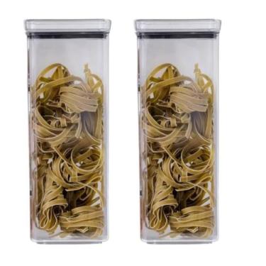 Imagem de Kit 2 Potes Herméticos Lumini Quadrado 2,200ML 1163 Paramount