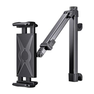 Imagem de FALVFUN Suporte para tablet de encosto de cabeça de carro, rotação de 360°, suporte de telefone para banco traseiro de veículo para dispositivos de 4,7 a 15 polegadas, suporte de smartphone essencial