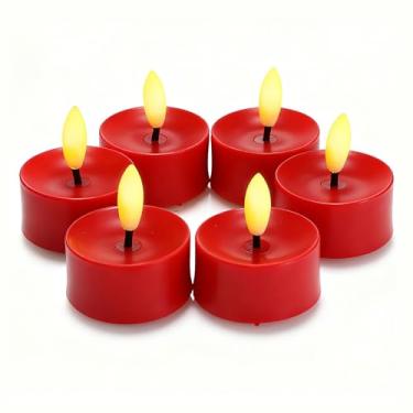 Imagem de CANDLE CHOICE Luzes de chá sem chamas operadas por bateria, pavio preto realista, cintilante, LED, velas de tealight, mesa de casamento, centros de mesa, decoração de Natal, Halloween, pilhas