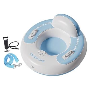 Imagem de Colaxi Trenó inflável com base rígida para neve, brinquedo de inverno, ideal para atividades ao ar livre, Azul