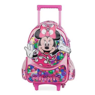 Imagem de Mochila de Rodinhas Feminina Minnie Rosa - Disney, Rosa, U