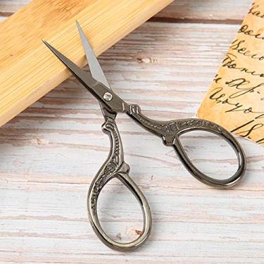 Imagem de Acouto Tesoura retrô Premium para Bordado e Costura Vintage - Acessórios de Costura Elegantes Com Acabamento Dourado - Projetos Ideais de Tecido, Linha e Bordado (Bronze)