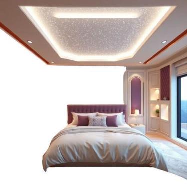 Imagem de Kit  Fibra Ótica Estrelado Branco 80 Pontos Teto