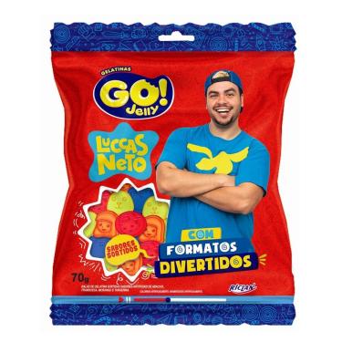 Imagem de Balas de Gelatina Go! Jelly Luccas Neto 70g