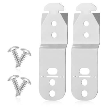 Imagem de 2 peças 00619985 suporte de montagem de lava-louças com parafusos, aço inoxidável sob o balcão da máquina de lavar louça, clipes de montagem para Thermador Gagenau e a maioria das principais marcas de