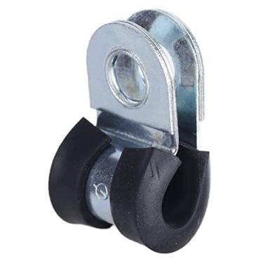 Imagem de Braçadeira de cabo, kit sortido de braçadeiras de cabo de aço inoxidável 304 Braçadeiras de cabo tipo R Braçadeira de tubo de argola, braçadeiras de tubo de fio automotivo (6 mm)