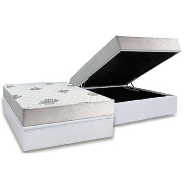 Imagem de Cama Box Baú Casal + Colchão Ortopédico Inovaflex Comfort Premium