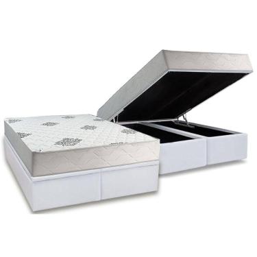 Imagem de Cama Box Baú Queen + Colchão Ortopédico Inovaflex Comfort Premium