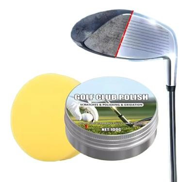 Imagem de Kit De Cuidados Para Tacos De Golfe,Com Esponja 100g Pasta De Reparo Multifuncional,Removedor De Riscos Para Tacos De Golfe | Para Golfistas Prática Treino Quintal Desportos Aniversário