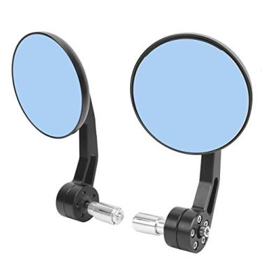 Imagem de aqxreight Par de Espelho Retrovisor do Guidão Redondo Anti-reflexo Em Liga de Alumínio Universal para Visão da Motocicleta Elimina Manchas e Condições de Campo Claramente para Vê-lo e Pilotar a