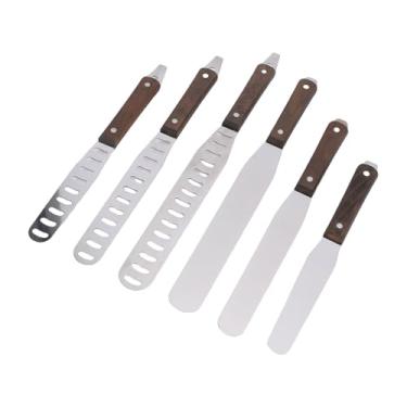 Imagem de Generic Espátula de Confeiteiro Reta, Ferramenta de Decoração de Bolo de Aço Inoxidável Com Cabo de Madeira para Assar, Espalhar Cobertura, Sobremesas, Doces, Pizzas, Espátulas de